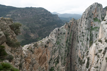 beautiful rocky region around el Chorro in Andalusia