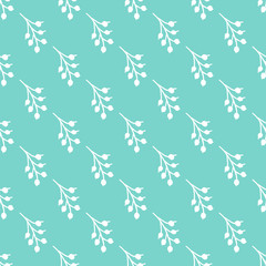 Seamless pattern with hand drawn floral element