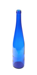 Colored glass bottle isolated