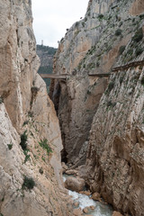 Obraz premium former scary route caminito del rey in el chorro