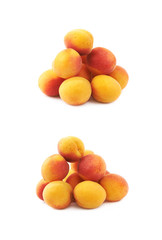 Pile of plums isolated