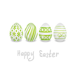 Easter greeting card with eggs