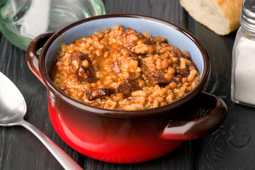 lentils stewed with chorizo