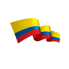 Colombia flag, vector illustration
