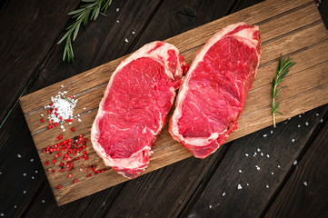 raw sirloin steak