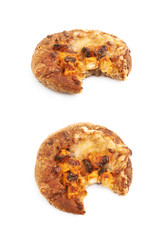 Mini pizza pastry isolated