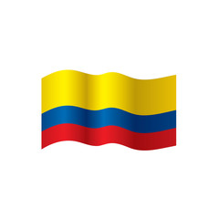 Fototapeta premium Colombia flag, vector illustration