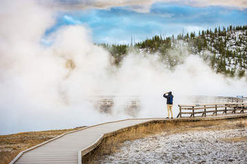 Excelsior Geyser Crater, Yellowstone National Park, Wyoming, United States of America.