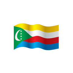 Obraz premium Comoros flag, vector illustration