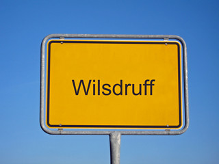 ortseingangsschild wildruff