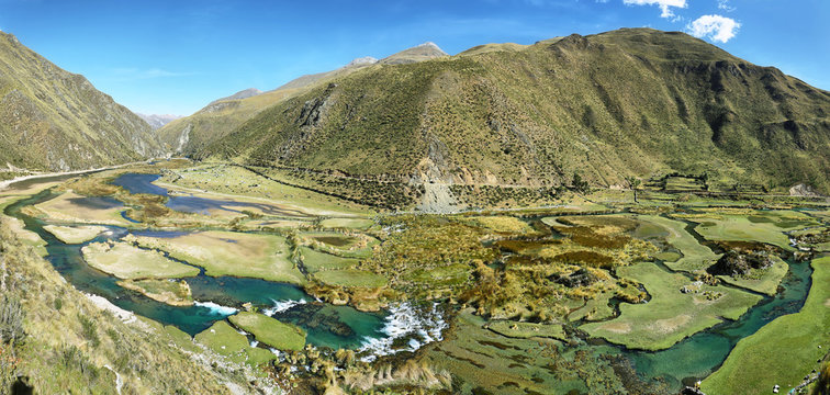 Clear waters of Ca&ntilde;ete river near Vilca villag, Peru