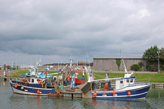 Fishing trawlers at Le Treport, France