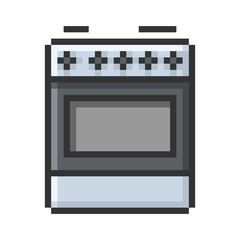 Obraz premium Outlined pixel icon of a cooker. Fully editable