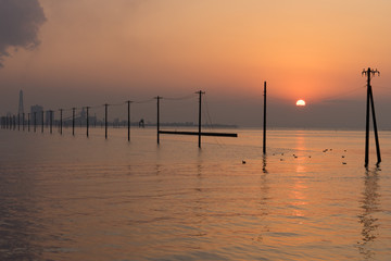 夕暮れの江川海岸