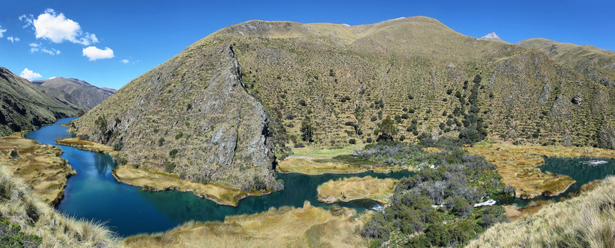 Clear waters of Ca&ntilde;ete river near Vilca village, Peru