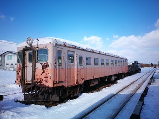 Fototapeta premium Snowy train tracks
