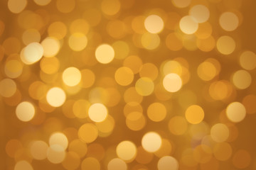 Beautiful Christmas time golden bokeh background