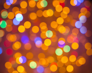 Beautiful Christmas time golden bokeh background