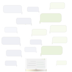 Obraz premium We send the message. Vector illustration