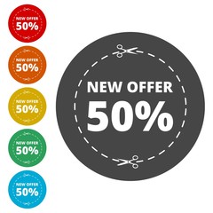New offer 50%, Commerce concept 