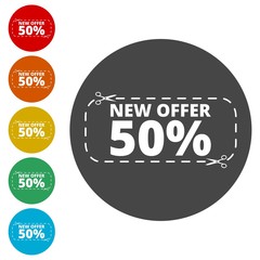 New offer 50%, Commerce concept 