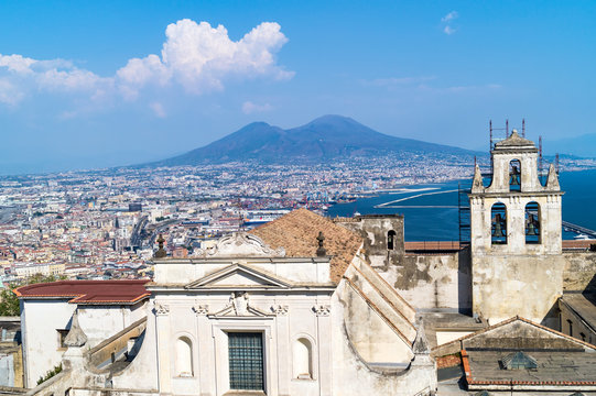 Naples skyline from Castel Sant'Elmo, Italy