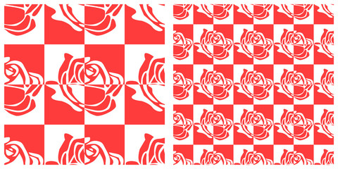 Seamless pattern of rose.