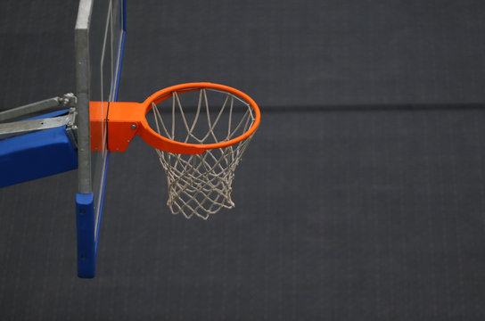 Basketball hoop. Photo top view