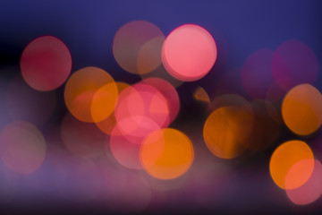 Gold mix red abstract bokeh background with defocused lights