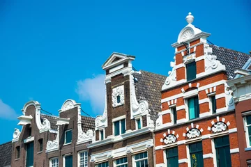 Keuken spatwand met foto Traditional old buildings in Amsterdam, the Netherlands © dmitr86