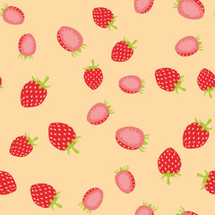 Background pattern of summer healthy strawberry.