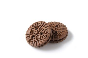 The Chocolate fudge in white background