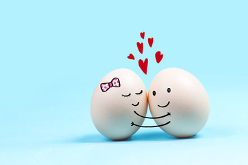 Egg with expression, Eggs express love
