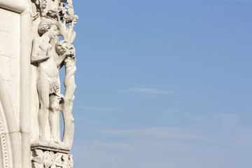 View of Adam on the Ducal Palace in Venice