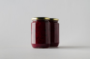 Pickled Beets Jar Mock-Up - Two Jars