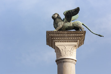 Winged lion in venice Italy Europe