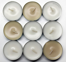 Aromatic candle on a white background