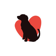 Love Dog Flat Logo