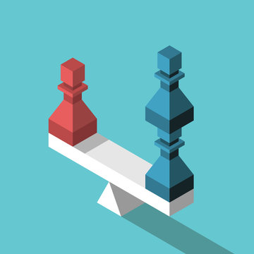 Red, blue pawns, balance