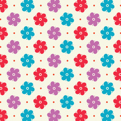 seamless flower pattern background - Vector illustration 