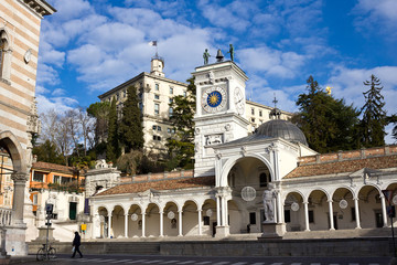Udine - Loggia di San Giovanni,  the Renaissance portico surmounted by a clock tower in Piazza...