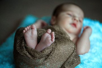 Newborn baby feet