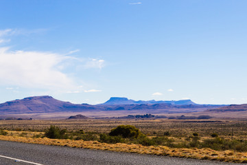Perspective road from Orange Free State, South Africa