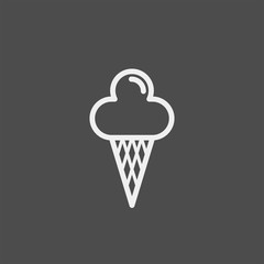 Ice cream flat vector icon