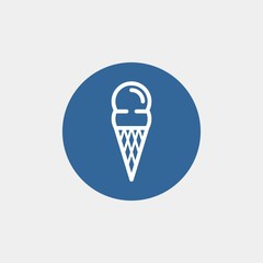 Ice cream flat vector icon