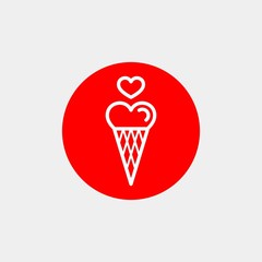 Ice cream flat vector icon