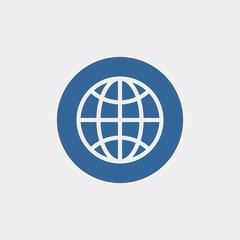 Globe flat vector icon