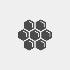 Honeycomb flat vector icon