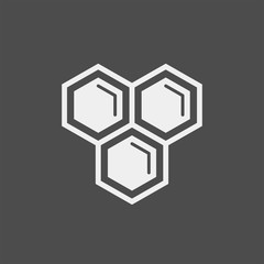Honeycomb flat vector icon