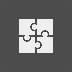 Obraz premium Puzzle flat vector icon